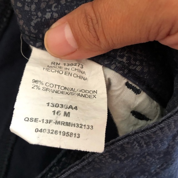 Lee Animal Print Snake Print Dark Blue Stretch Jeans Women 16 M - Picture 11 of 11